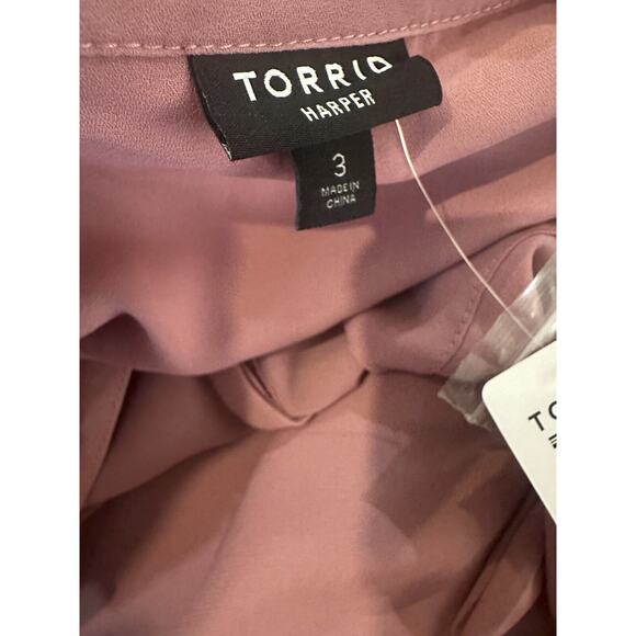 NWT Torrid Harper Georgette Pullover 3/4 Sleeve Blouse Rose Plus Size 3 3X 22-24 - Picture 9 of 14